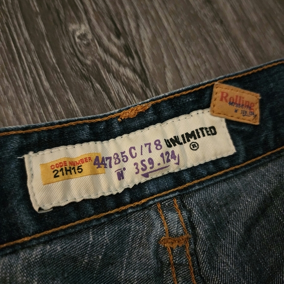 Rare Vintage x 90s UNLIMITED Distressed Blue Jean - Picture 9 of 12